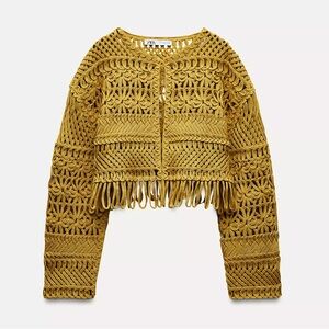 Zara Fringe Macrame Cropped
Jacket - 2142/120